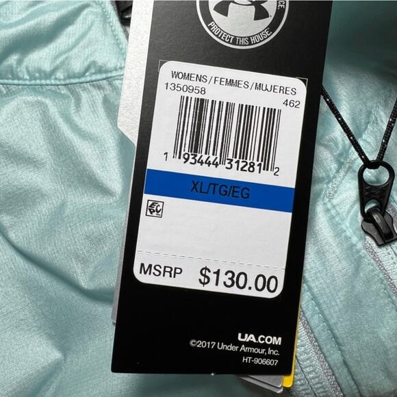 Under Armour UA Womens Run Impasse Wind Breaker Water Jacket Repel, NWT, XL - Picture 6 of 13